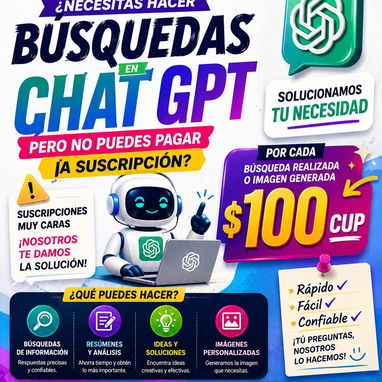 Chat GPT por solo $100cup - 2/2