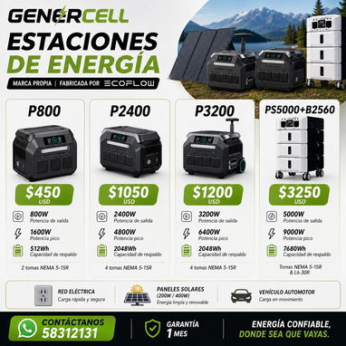Estaciones de energía ecoflow delta 2, delta pro, Gnercell y Marsriva - Img 122873421