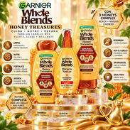 Champú, Acondicionador y Tratamiento sin Enjuague Garnier Whole Blends Honey Treasures – Reparación para Cabello Dañado - Img 58144446