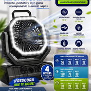 Ventilador recargable F6 de 20 000 mha (Hasta 58 horas de duración en su primera velocidad) ▶️ Funciona como POWER BAN - Img 57858275