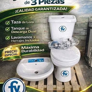 Juego sanitarios y lavamanos, calidad importadas, mensajería incluída - Img 116209786