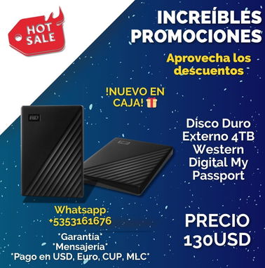 En Venta DISCO DURO Externo e Internos WD / Toshiba / Seagate/ SSD / M.2 / De todo en Discos **NUEVOS**  +5353161676 - Img 82735732