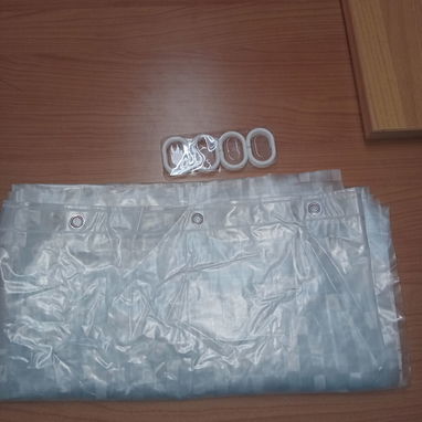 Cortina PVC Ligera 175x200 Incluye Argollas, Cortina PVC 175x200cm Ojales y Argollas Incluidas VPT# - 2/6