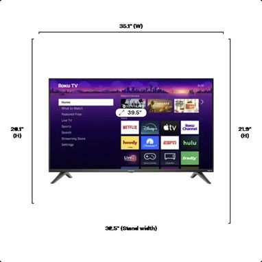 (X) Pioneer Smart Roku TV 40” Full HD 1080p LED Wi-Fi HDMI Dolby Audio $221.32 - Img 126575567