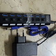 HUB ,Concentrador puertos USB multipuertos portátil, expansor de puertos USB 3.0. Regleta, cargador . Adaptador para PC. - Img 55537534
