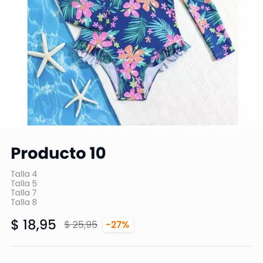 ✨ Ropa original de playa para niñas _tallas desde 2 hasta 16 años - Img 123202519