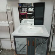 Lavamanos con estante y espejo - Mueble para baño - Img 57822006