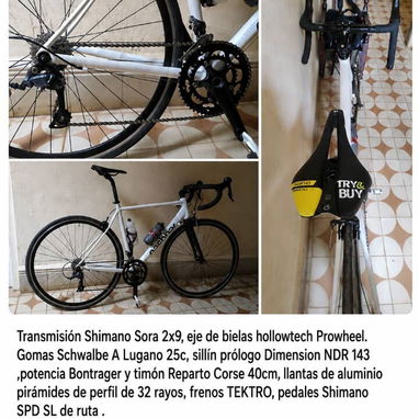 Bicicleta ruta NASHBAR AL1 talla 53 cm cuadro aluminio ligero, tenedor fibra - VENTA GARAJE ARTICULOS VARIOS - 5/5