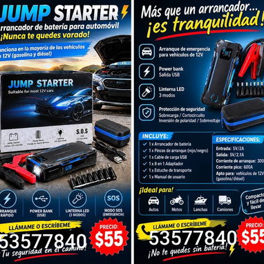 Arrancador de batería más compresor de aire llamar al ☎️ 53577840 - 2/2