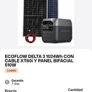 COMBO: Ecoflow DELTA 3 1024Wh + cable XT60i + Panel Bifacial de 510W - Img 58177079