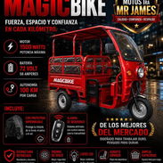 TRICICLO ELECTRICO MAGICBIKE • Motor: 1500 W • Voltaje: 72 V • Batería: 58 Ah • 🏋️♂️ Carga máx 850 kg - Img 56908466