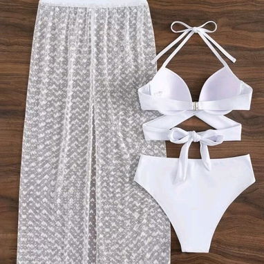 Bikini blanco con paredo largo - Img 123035578
