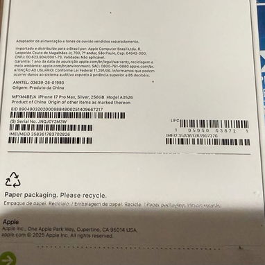 Apple iPhone 17 pro max 256GB color silver + FORRO Y MICA (( LIBRE DE FÁBRICA (sim física ))( EN CAJA NEW SELLADO ))) - Img 122146630