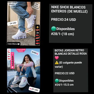 Tenis de niñas y niños - 8/9