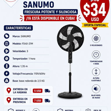 $32usd 🌀 Oferta de Ventiladores de pedestal 🌀 - Img 126689831