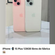 iPhone 15 plus con ranura para sim física rosado y azul - Img 55754229