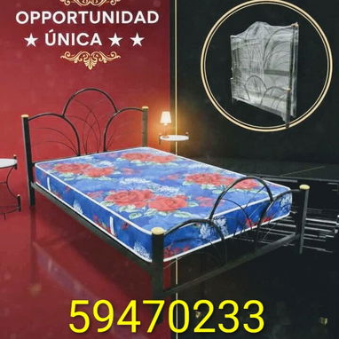 Venta de Camas de Tubo y colchones Cameras 3/4 y Personales Literas.mesitas de noche. Servicio de transporte incluído si - Img 118178122
