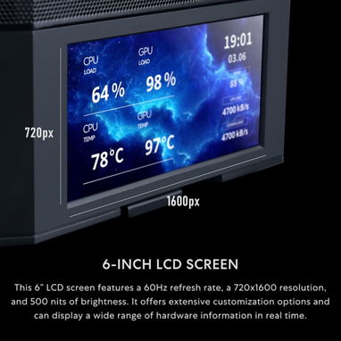 💻 Lian Li LANCOOL 207 Digital – Chasis Gaming Torre Media ATX/M-ATX, Pantalla LCD. 4 ventiladores PWM. Panel de malla🌐 - 2/5