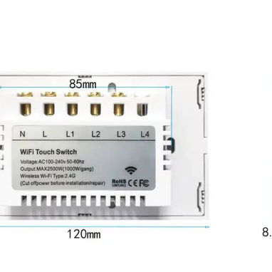 interruptor de luz inteligente Wi-Fi con panel táctil. - Img 100606880
