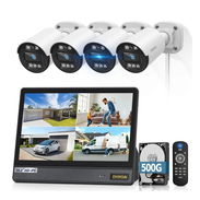Sistema de cámaras de seguridad con cable para exteriores, cámaras CCTV de 5MP con detección de movimiento 🌐 - Img 56895345