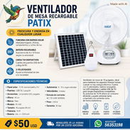 VENTILADOR DE MESA RECARGABLE PATIX - Img 57855814