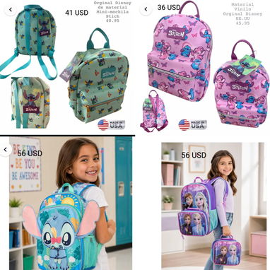 🎒 📚MOCHILAS Y SET DE MOCHILAS PARA NIÑAS🇺🇲ALTA GAMA COMPRADO EN USA - 3/6