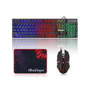 (X) BlueFinger Combo Gamer RGB Teclado Retroiluminado + Mouse Gaming LED + Alfombrilla USB para PC y Laptop - Img 56495482
