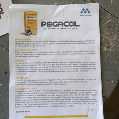 Cemento cola para cerámica y gres de 22.7 kg - 2/2