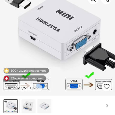 Se vende conmutador HDMI, cable para routers, adaptador HDMI, VGA, mini display port, fuente de alimentación - Img 121022311