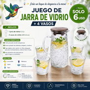 JUEGO DE JARRA DE VIDRIO CON 4 VASOS - Img 56311568