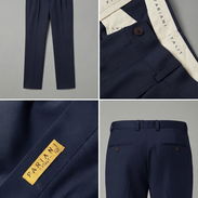 Pantalones Fariani de hombre. Azul y negro - Img 56355419