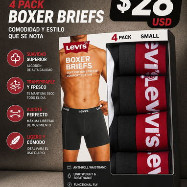 CALZONCILLOS LEVIS ORIGINALES PACK 4 BOXER - 4/8