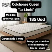 Colchones Queen "La Linda", Garantía de 1 mes, Entrega por un mínimo costo adicional para toda La Habana - Img 53679042