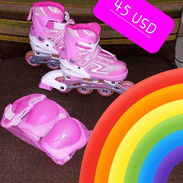 Patines extensibles para niños, niñas y adolescentes. Talla L (25-27 cm) - Img 47635441