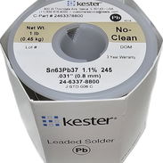 Rollo de estaño industrial del fabricante KESTER SN63/PB37 FLUX 1.1% ( hecho en Estados Unidos) de 1 lb/0,8mm - Img 54289480