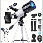 Telescopio astronómico 150X de alta potencia, portátil con apertura de 2.756 in (refractor HD, trípode) - Img 54944460