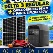 Combo ecoflow Delta 3 , cable original de 6 metros, panel solar bifacial 580w - Img 58388220