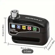 Candado con alarma para moto - Img 50527658
