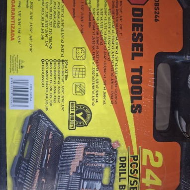 Kit de barrenas, puntas y accesorios de 246 piezas para perforación y atornillado en madera, metal y mampostería. - Img 122787380