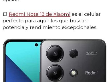 GANGA! Xiaomi Redmi Note 13 nuevo en su caja con todos sus accesorios + un cover extra - Img main-image-45684865