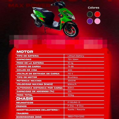 MOTO ELÉCTRICA FÉNIX SPORT. yoamoto 🏍 - Img 120525978