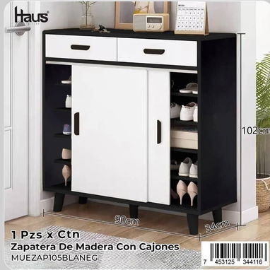 Zapateras de madera con cajones - 3/4
