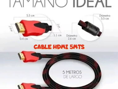 ☀️ APROVECHA ☀️  CABLE HDMI DE 5 METROS - ALTA CALIDAD - PAGO EN OTRAS MONEDAS AL CAMBIO - Img 64344544
