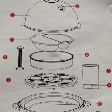 Vendo hervidor de huevos, vaporera dash egg para 6 huevos. - Img 125262791