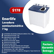 Lavadora semiatomática 7kg Enerlife - Img 55854587