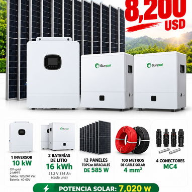 Breques , Inversores , baterias , cajas brequeras ,rieles  ,paneles solares - 4/8