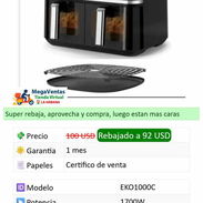 freidora de aire Eko doble de 9 litros. yoajavi 💯 - Img 56088814