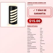 LÁMPARA DE PARED CILÍNDRICA 20W . - Img 57881986
