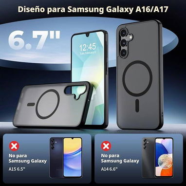 ☎️53544655 🛵 Entrega Disponible ⭐SUPFINE Funda Magnética para Samsung Galaxy A17 / A16 5G – Negro ⭐ - 6/6