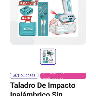 TALADRO INALAMBRICO ATORNILLADORA - Img 120504827